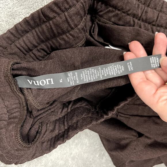 Vuori Halo Essential Wide Leg Pants Womens XL Brown Athleisure Soft - Picture 8 of 9